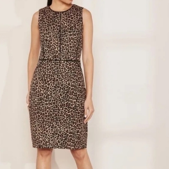 J. Crew Dresses & Skirts - J. Crew Sleeveless Animal Print Midi Dress- size 6